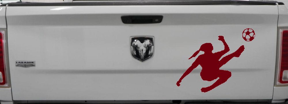 Girl Soccer Sports Car or Truck Window Decal Sticker