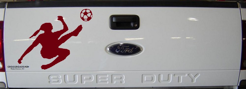Girl Soccer Sports Car or Truck Window Decal Sticker