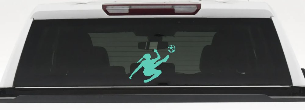 Girl Soccer Sports Car or Truck Window Decal Sticker
