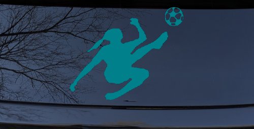 Girl Soccer Sports Car or Truck Window Decal Sticker