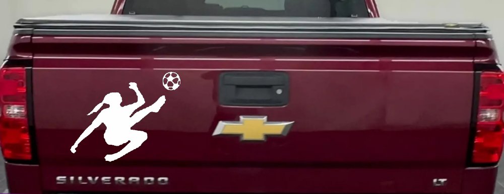 Girl Soccer Sports Car or Truck Window Decal Sticker