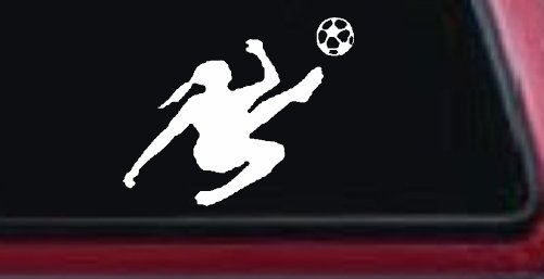 Girl Soccer Sports Car or Truck Window Decal Sticker