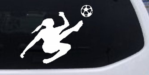 Girl Soccer Sports Car or Truck Window Decal Sticker