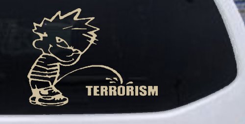 Pee on Terrorism Car or Truck Window Decal Sticker