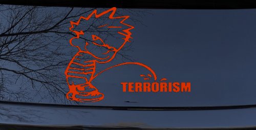 Pee on Terrorism Car or Truck Window Decal Sticker
