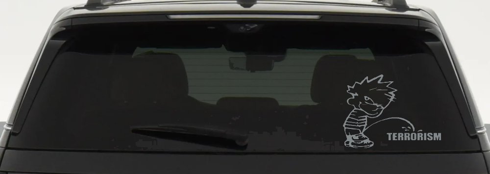 Pee on Terrorism Car or Truck Window Decal Sticker
