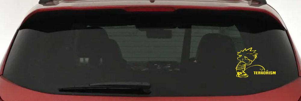 Pee on Terrorism Car or Truck Window Decal Sticker