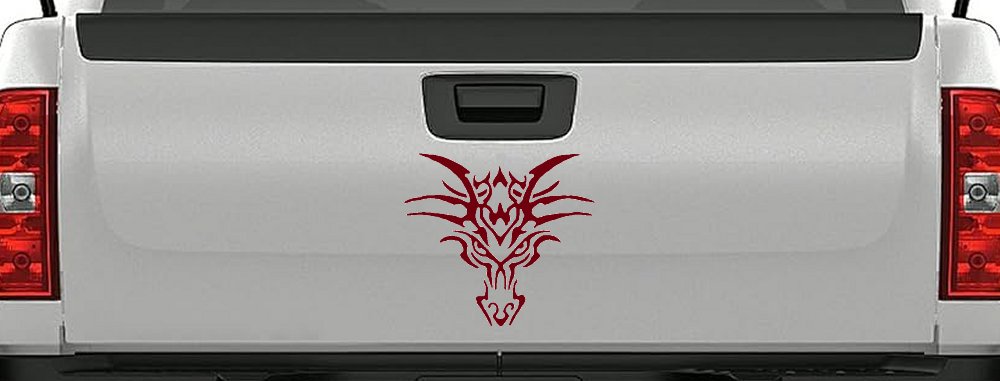 Tribal Dragon Head Car or Truck Window Decal Sticker