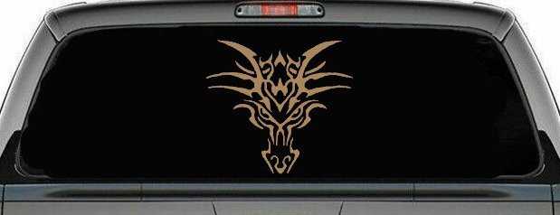 Tribal Dragon Head Car or Truck Window Decal Sticker