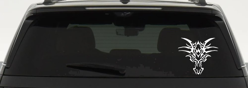 Tribal Dragon Head Car or Truck Window Decal Sticker