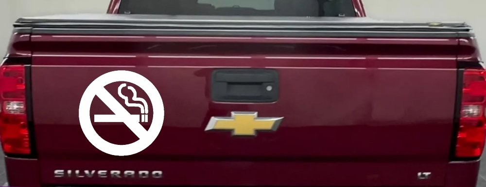 NO SMOKING Car or Truck Window Decal Sticker