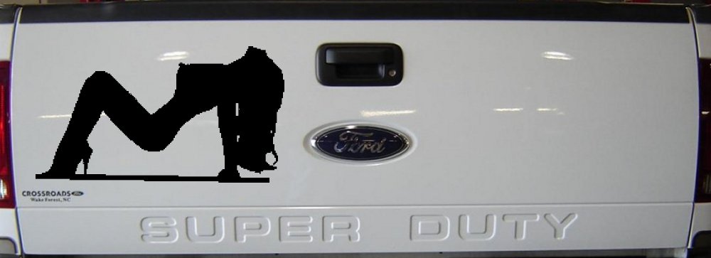 Stripper Mud Flap Girl Car or Truck Window Decal Sticker (Black)