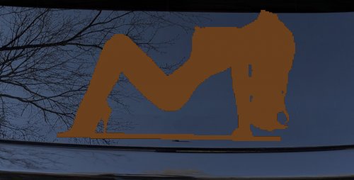 Stripper Mud Flap Girl Car or Truck Window Decal Sticker (Copper)