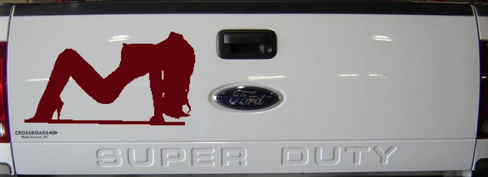 Stripper Mud Flap Girl Car or Truck Window Decal Sticker (Purple Red)