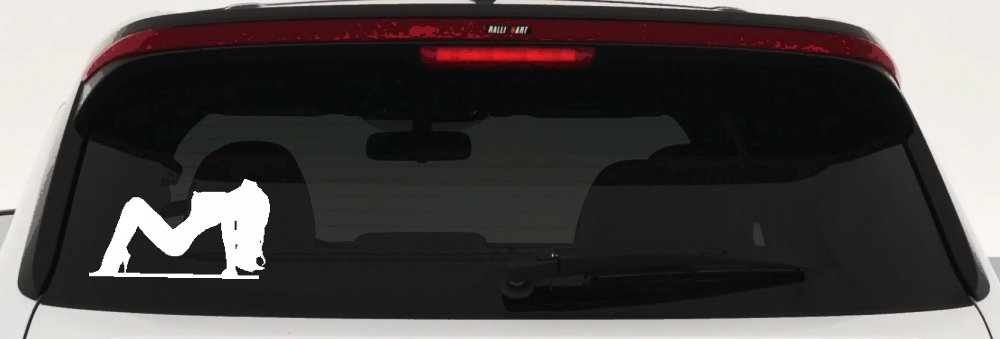 Stripper Mud Flap Girl Car or Truck Window Decal Sticker (White)