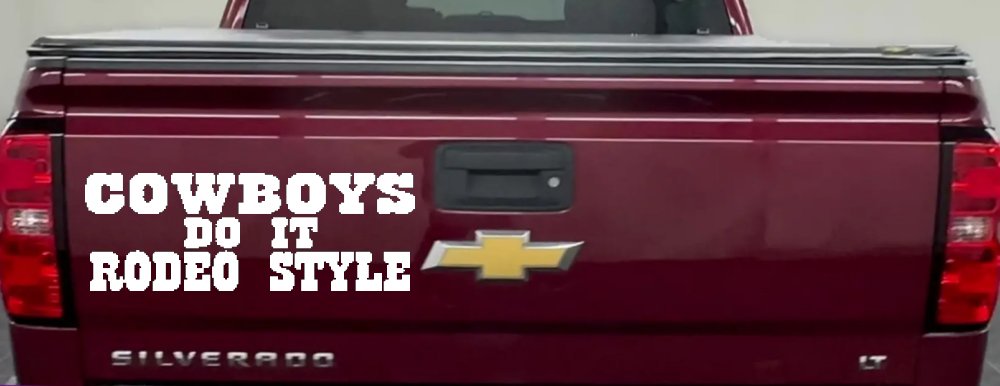 Cowboys Do It Rodeo Style Western or Farm Car or Truck Window Decal Sticker (White)