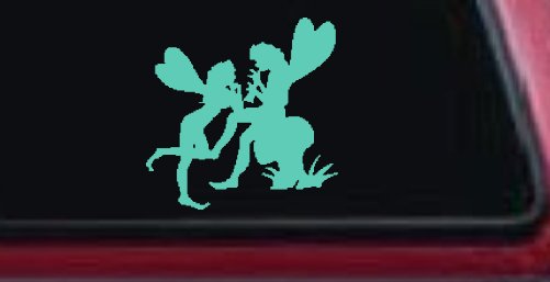 Fairies on Mushroom Car or Truck Window Decal Sticker (Mint)