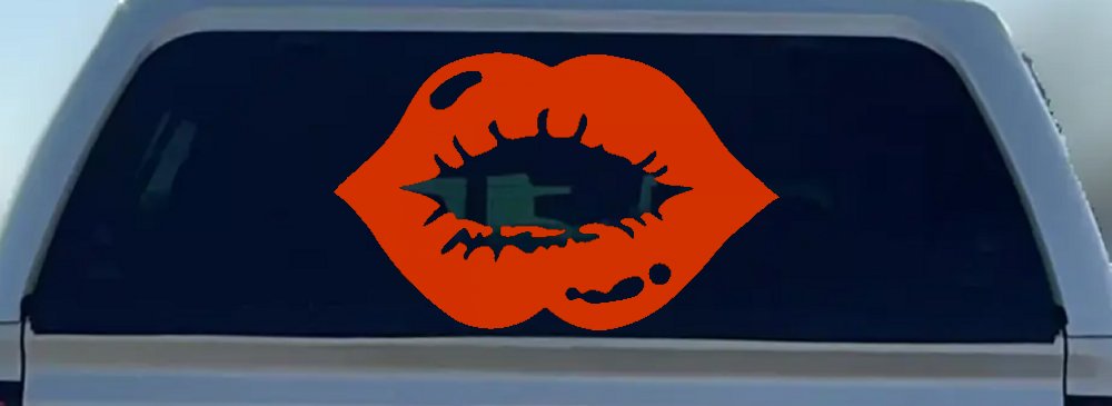 Women or Girl Lips Car or Truck Window Decal Sticker