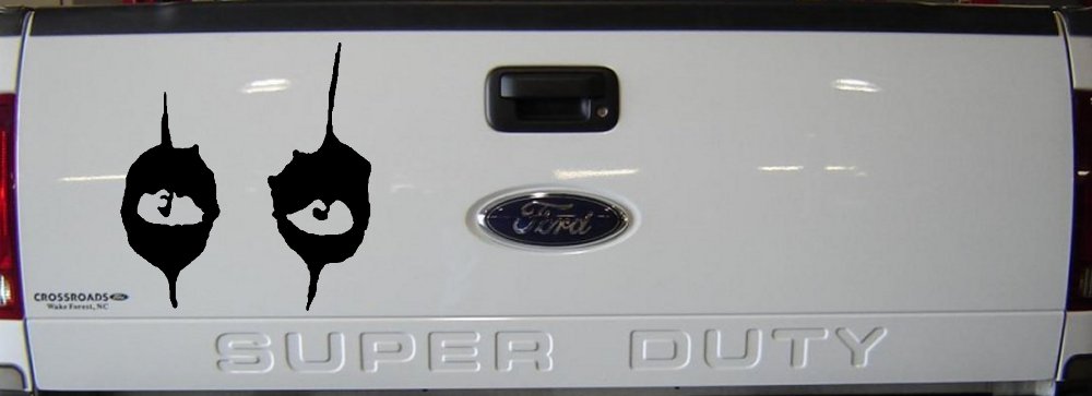 Cooper Eyes Car or Truck Window Decal Sticker (Black)