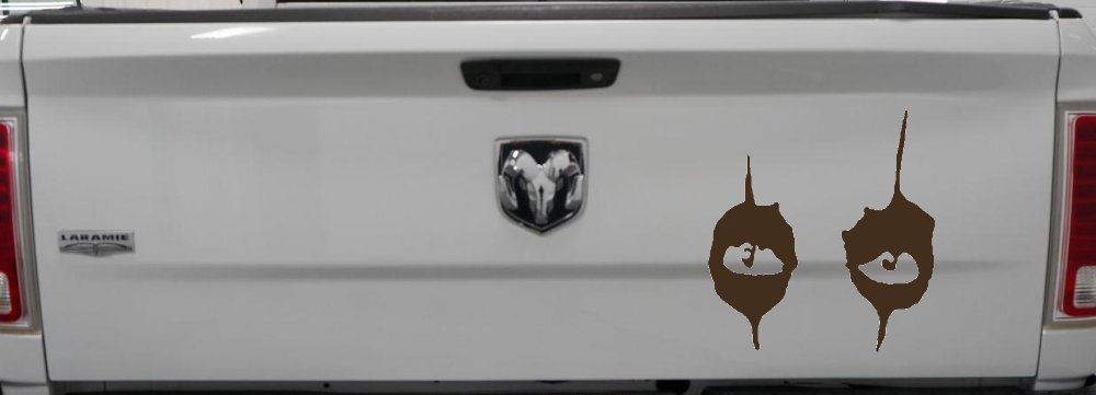 Cooper Eyes Car or Truck Window Decal Sticker (Brown)