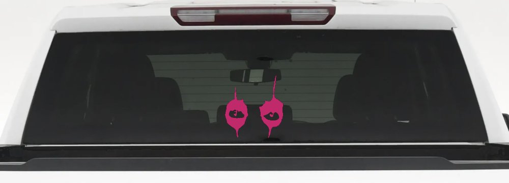 Cooper Eyes Car Truck Window Decal Vinyl Sticker Auto Accessory (Hot Pink)