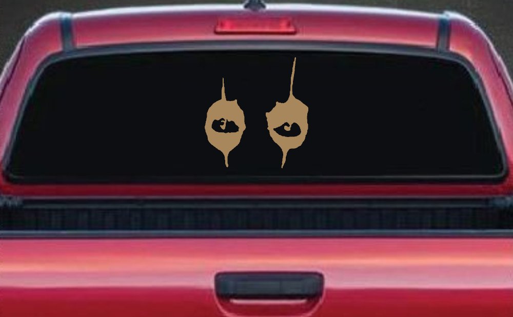 Cooper Eyes Car or Truck Window Decal Sticker (Light Brown)