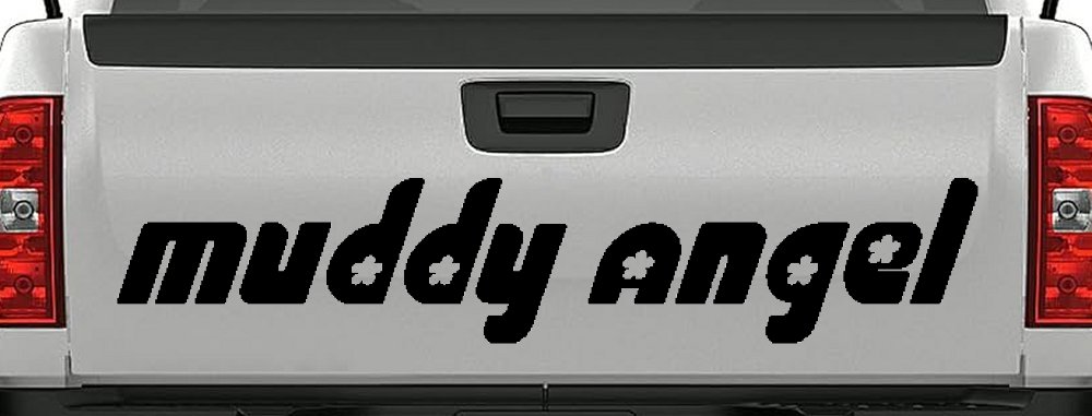 Muddy Angel Off Road Car or Truck Window Decal Sticker (Black)