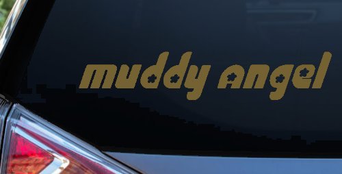 Muddy Angel Off Road Car or Truck Window Decal Sticker (Gold)