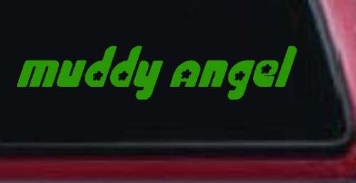 Muddy Angel Off Road Car or Truck Window Decal Sticker (Lime)