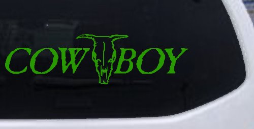 Cowboy With Bull Skull Western Car or Truck Window Decal Sticker