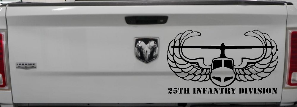 25th Infantry Division Airborne Air Assault Helicopter Car or Truck Window Decal Sticker