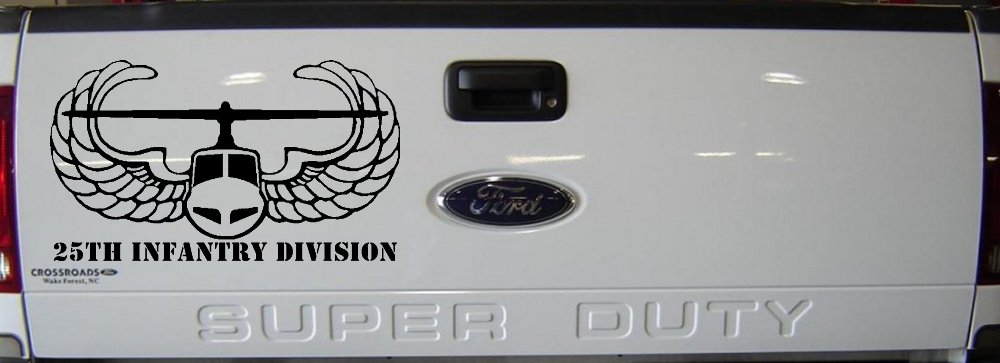 25th Infantry Division Airborne Air Assault Helicopter Car or Truck Window Decal Sticker