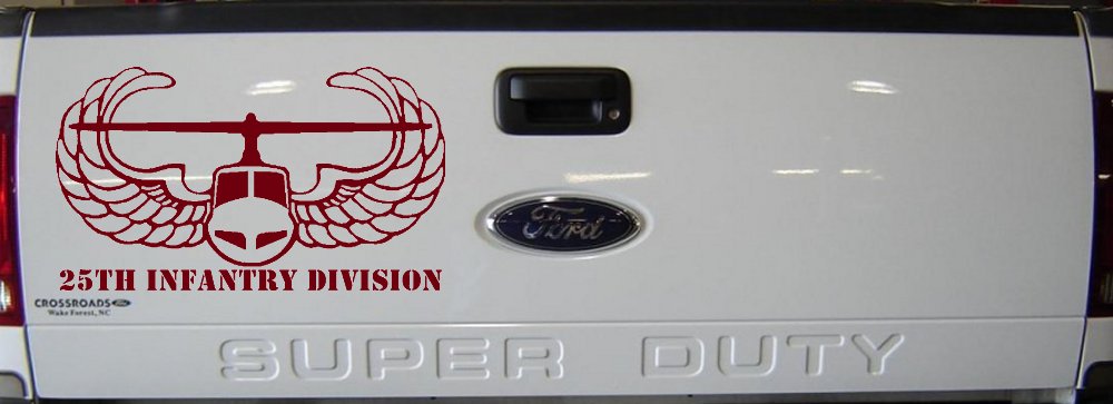 25th Infantry Division Airborne Air Assault Helicopter Car or Truck Window Decal Sticker