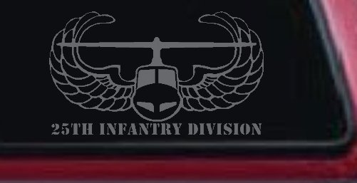 25th Infantry Division Airborne Air Assault Helicopter Car or Truck Window Decal Sticker