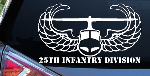 25th Infantry Division Airborne Air Assault Helicopter Car or Truck Window Decal Sticker