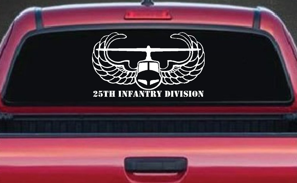 25th Infantry Division Airborne Air Assault Helicopter Car or Truck Window Decal Sticker