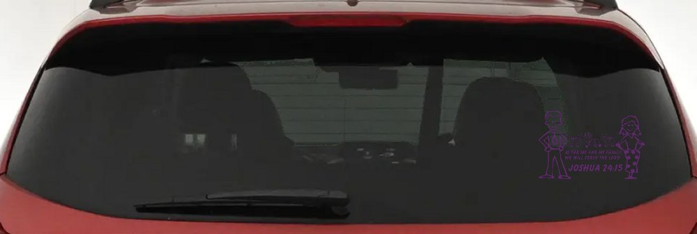 Stick Family JOSHUA 24:15 Car or Truck Window Decal Sticker