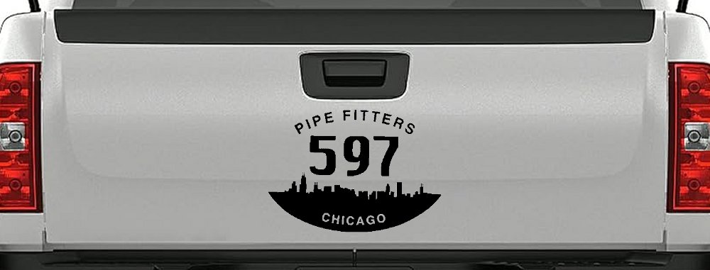Pipe Fitters Local 597 Car or Truck Window Decal Sticker