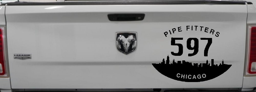 Pipe Fitters Local 597 Car or Truck Window Decal Sticker