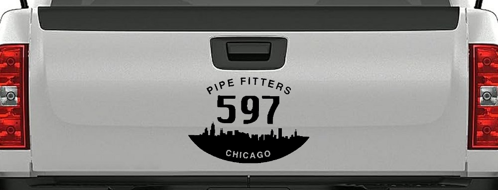 Pipe Fitters Local 597 Car or Truck Window Decal Sticker