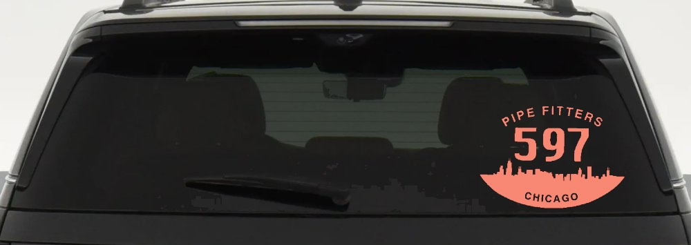 Pipe Fitters Local 597 Car or Truck Window Decal Sticker