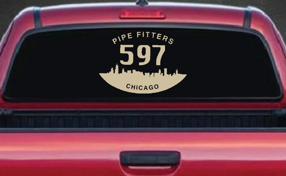 Pipe Fitters Local 597 Car or Truck Window Decal Sticker