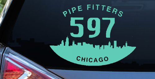 Pipe Fitters Local 597 Car or Truck Window Decal Sticker