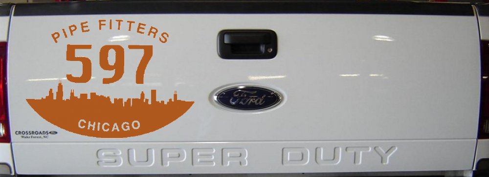 Pipe Fitters Local 597 Car or Truck Window Decal Sticker