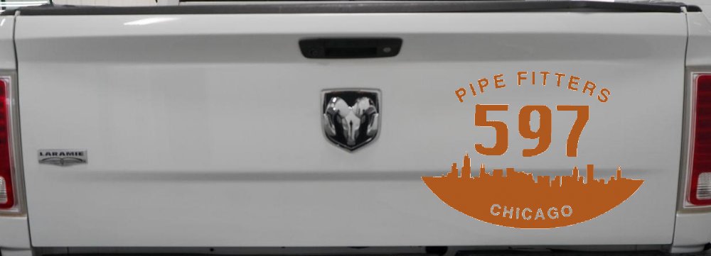 Pipe Fitters Local 597 Car or Truck Window Decal Sticker
