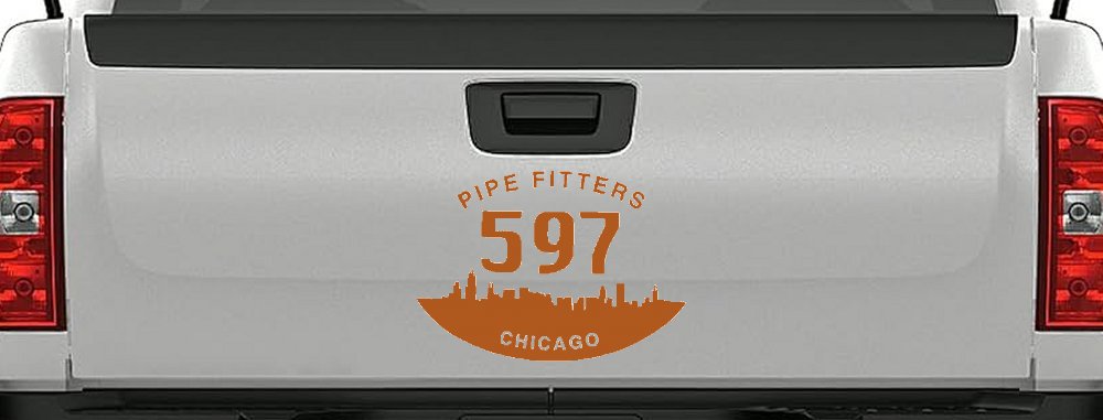 Pipe Fitters Local 597 Car or Truck Window Decal Sticker