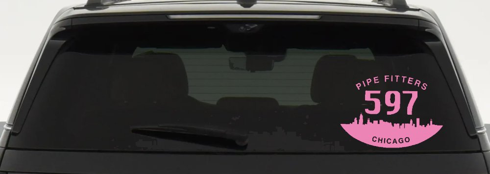Pipe Fitters Local 597 Car or Truck Window Decal Sticker