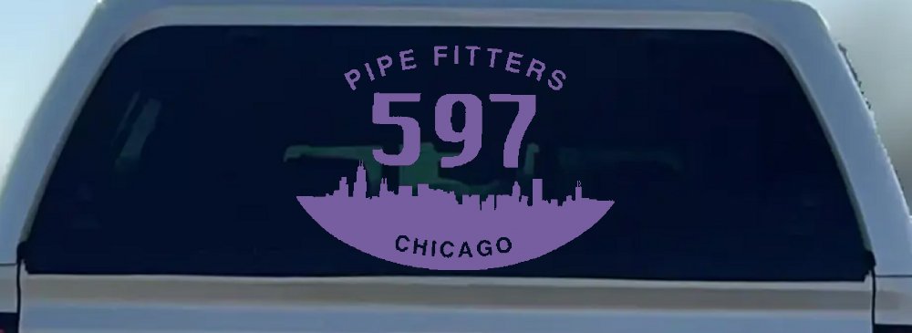 Pipe Fitters Local 597 Car or Truck Window Decal Sticker