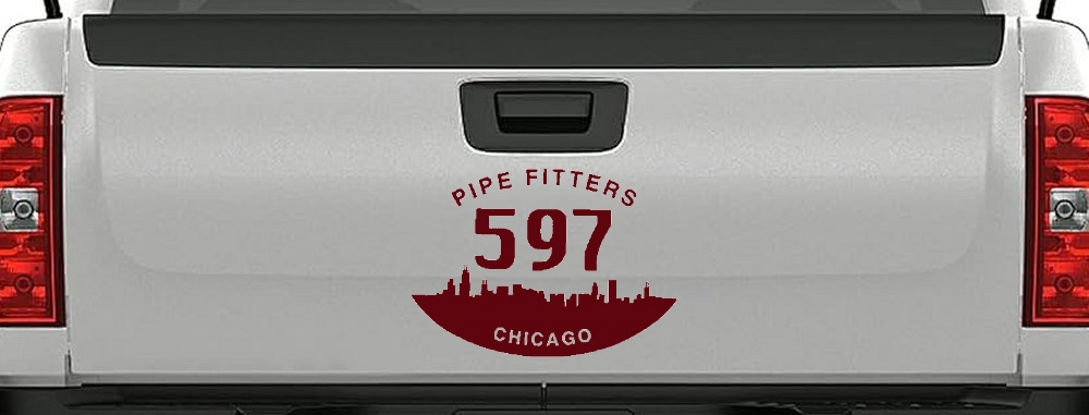 Pipe Fitters Local 597 Car or Truck Window Decal Sticker