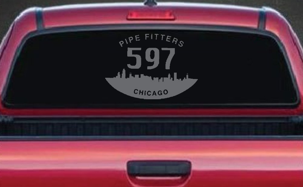 Pipe Fitters Local 597 Car or Truck Window Decal Sticker